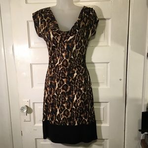 Diane Von Furstenberg 4 Silk Animal Body Con Dress